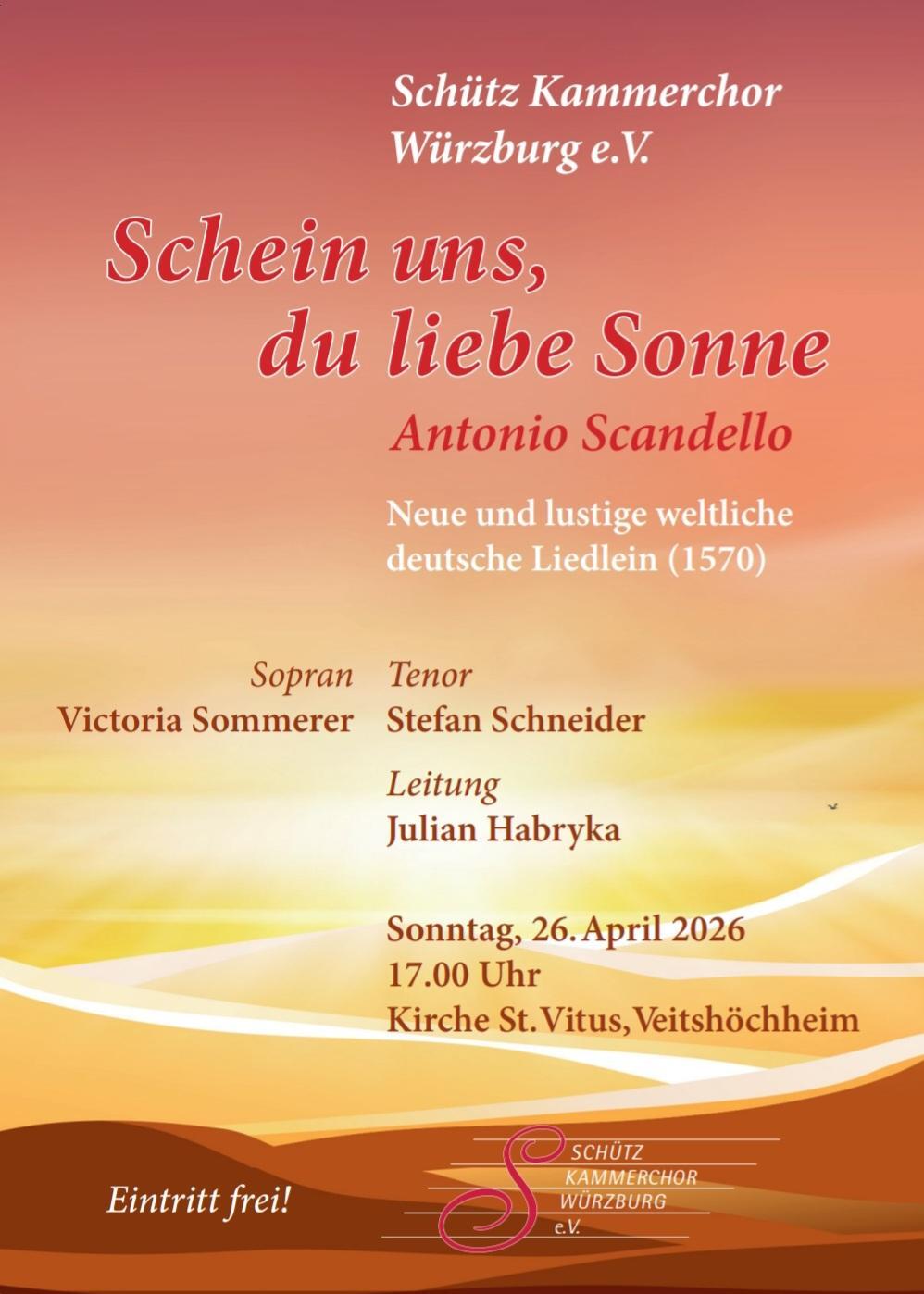 Konzertplakat für Konzert Schütz-Chor