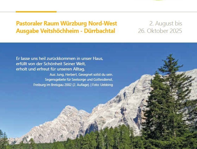 Titel der Pfarrbriefausgabe August bis Oktober